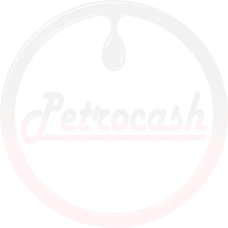 Logotipo PETROCASH en blanco